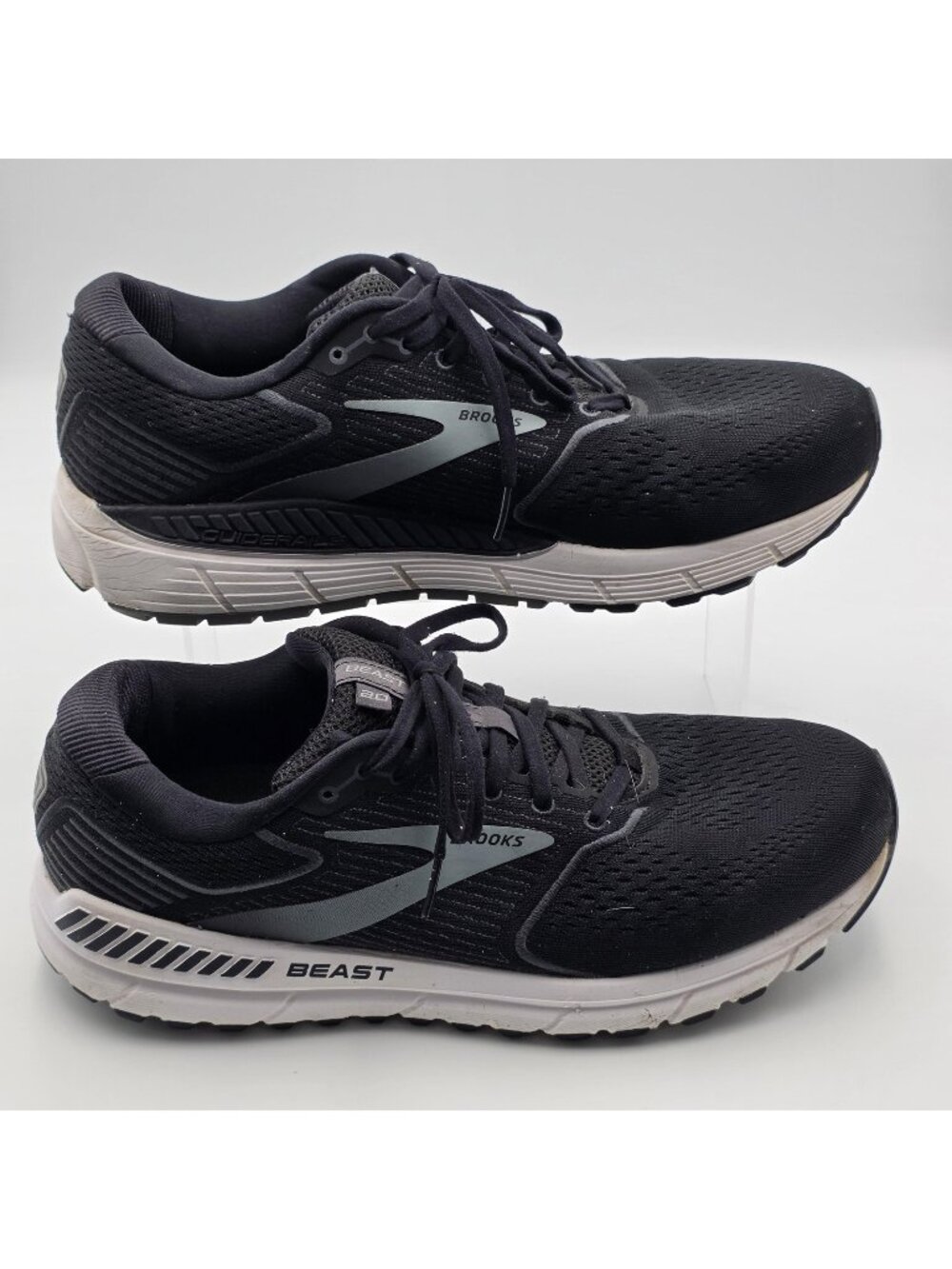 Brooks Beast 20 Running Shoes Mens 12 Black Gray Motion Control 1103271D051